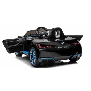 Ηλεκτροκίνητο παιδικό αυτοκίνητο Licensed BMW I4 12V με δερμάτινα καθίσματα και ελαστικά αυτοκινήτου μαύρο