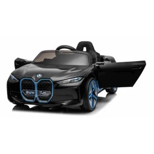 Ηλεκτροκίνητο παιδικό αυτοκίνητο Licensed BMW I4 12V με δερμάτινα καθίσματα και ελαστικά αυτοκινήτου μαύρο