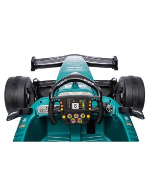 Ηλεκτροκίνητη Παιδική Formula Licensed Aston Martin 24V με δερμάτινο κάθισμα και ελαστικά τύπου αυτοκινήτου