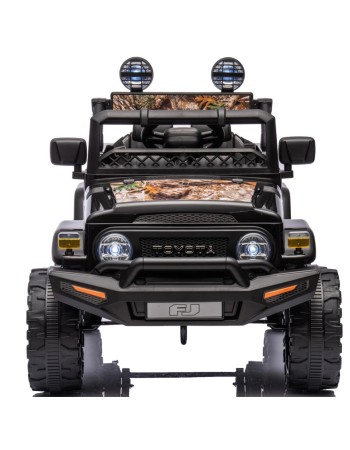 Ηλεκτροκίνητο Παιδικό Αυτοκίνητο Licensed Toyota FJ Cruiser 12v Μαύρο με σχέδια φύλλων