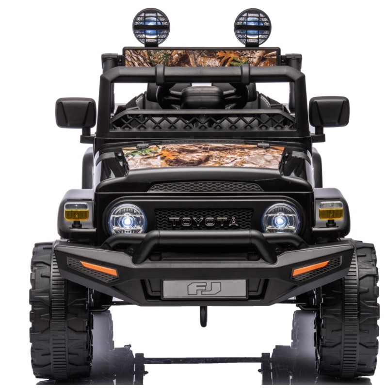 Ηλεκτροκίνητο Παιδικό Αυτοκίνητο Licensed Toyota FJ Cruiser 12v Μαύρο με σχέδια φύλλων Ηλεκτροκίνητο Παιδικό Αυτοκίνητο Licensed Toyota FJ Cruiser 12v Μαύρο με σχέδια φύλλων