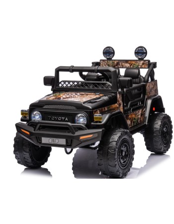 Ηλεκτροκίνητο Παιδικό Αυτοκίνητο Licensed Toyota FJ Cruiser 12v Μαύρο με σχέδια φύλλων