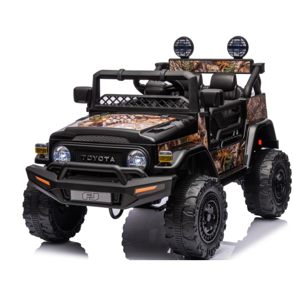 Ηλεκτροκίνητο Παιδικό Αυτοκίνητο Licensed Toyota FJ Cruiser 12v Μαύρο με σχέδια φύλλων Ηλεκτροκίνητο Παιδικό Αυτοκίνητο Licensed Toyota FJ Cruiser 12v Μαύρο με σχέδια φύλλων