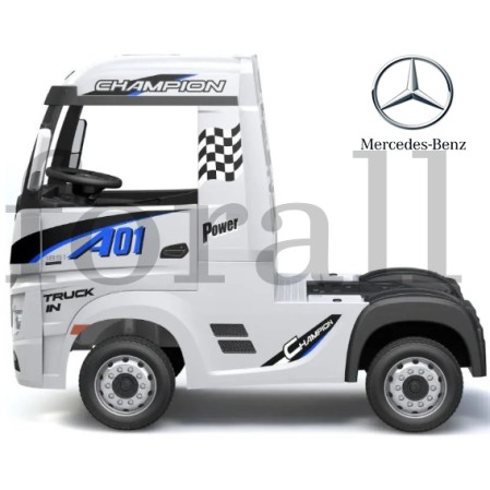 Ηλεκτροκίνητο Παιδικό Φορτηγό Mercedes Benz Actros Licensed 12V με Δερμάτινο Κάθισμα και Λάστιχα Τύπου Αυτοκινήτου Λευκό Ηλεκτροκίνητο Παιδικό Φορτηγό Mercedes Benz Actros Licensed 12V με Δερμάτινο Κάθισμα και Λάστιχα Τύπου Αυτοκινήτου Λευκό
