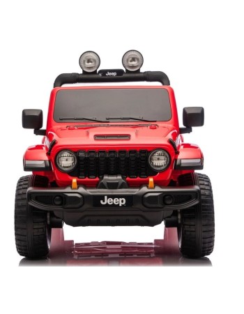 Ηλεκτροκίνητο Παιδικό Αυτοκίνητο Licensed Wrangler Rubicon Διθέσιο 24v κόκκινο με δερμάτινα καθίσματα και ελαστικά τύπου αυτοκινήτου