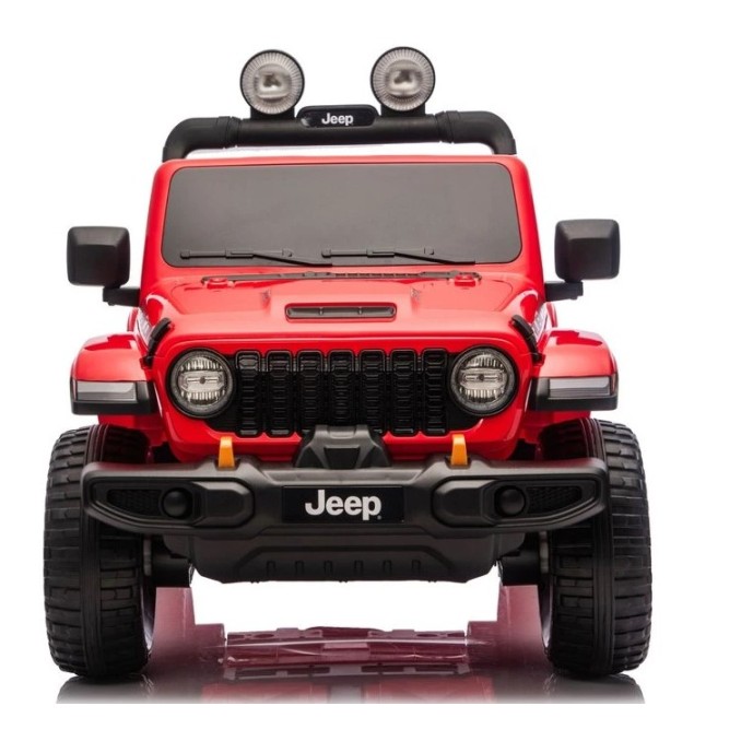 Ηλεκτροκίνητο Παιδικό Αυτοκίνητο Licensed Wrangler Rubicon Διθέσιο 24v κόκκινο με δερμάτινα καθίσματα και ελαστικά τύπου αυτοκινήτου