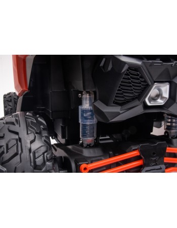 Ηλεκτροκίνητο παιδικό αυτοκίνητο Διθέσιο Licensed Can AM Maverick UTV 24V με δερμάτινα καθίσματα και ελαστικά τύπου αυτοκινήτου σε πορτοκαλί