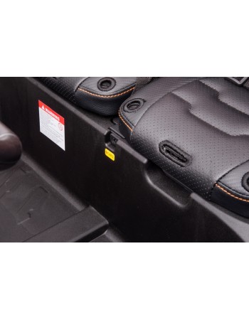 Ηλεκτροκίνητο παιδικό αυτοκίνητο Διθέσιο Licensed Can AM Maverick UTV 24V με δερμάτινα καθίσματα και ελαστικά τύπου αυτοκινήτου σε πορτοκαλί