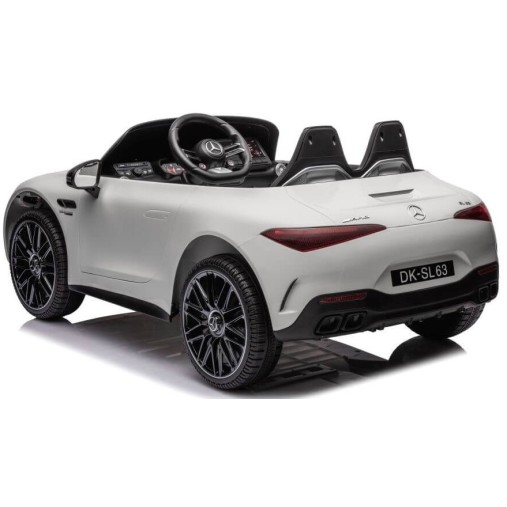 Ηλεκτροκίνητο Παιδικό αυτοκίνητο Licensed Mercedes AMG SL63 12V με δερμάτινα καθίσματα και ελαστικά τύπου αυτοκινήτου σε Λευκό Ηλεκτροκίνητο Παιδικό αυτοκίνητο Licensed Mercedes AMG SL63 12V με δερμάτινα καθίσματα και ελαστικά τύπου αυτοκινήτου σε Λευκό