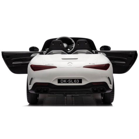Ηλεκτροκίνητο Παιδικό αυτοκίνητο Licensed Mercedes AMG SL63 12V με δερμάτινα καθίσματα και ελαστικά τύπου αυτοκινήτου σε Λευκό Ηλεκτροκίνητο Παιδικό αυτοκίνητο Licensed Mercedes AMG SL63 12V με δερμάτινα καθίσματα και ελαστικά τύπου αυτοκινήτου σε Λευκό