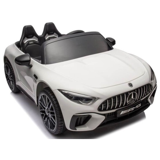 Ηλεκτροκίνητο Παιδικό αυτοκίνητο Licensed Mercedes AMG SL63 12V με δερμάτινα καθίσματα και ελαστικά τύπου αυτοκινήτου σε Λευκό Ηλεκτροκίνητο Παιδικό αυτοκίνητο Licensed Mercedes AMG SL63 12V με δερμάτινα καθίσματα και ελαστικά τύπου αυτοκινήτου σε Λευκό