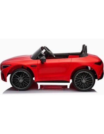 Ηλεκτροκίνητο Παιδικό αυτοκίνητο Licensed Mercedes AMG SL63 12V με δερμάτινα καθίσματα και ελαστικά τύπου αυτοκινήτου σε Κόκκινο