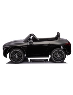 Ηλεκτροκίνητο Παιδικό αυτοκίνητο Licensed Mercedes AMG SL63 12V με δερμάτινα καθίσματα και ελαστικά τύπου αυτοκινήτου σε Μαύρο