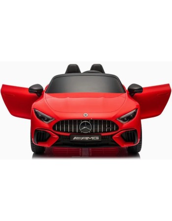 Ηλεκτροκίνητο Παιδικό αυτοκίνητο Licensed Mercedes AMG SL63 12V με δερμάτινα καθίσματα και ελαστικά τύπου αυτοκινήτου σε Κόκκινο