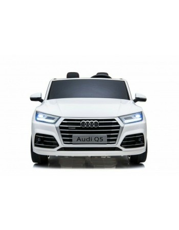 Ηλεκτροκίνητο Παιδικό Αυτοκίνητο AUDI Q5 διθέσιο License με δερμάτινο κάθισμα και ελαστικά 24V R/C Λευκό Two seats