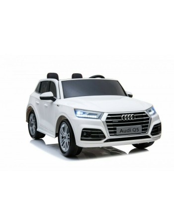 Ηλεκτροκίνητο Παιδικό Αυτοκίνητο AUDI Q5 διθέσιο License με δερμάτινο κάθισμα και ελαστικά 24V R/C Λευκό Two seats