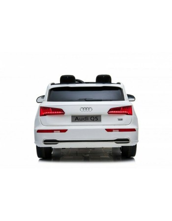 Ηλεκτροκίνητο Παιδικό Αυτοκίνητο AUDI Q5 διθέσιο License με δερμάτινο κάθισμα και ελαστικά 24V R/C Λευκό Two seats