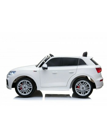 Ηλεκτροκίνητο Παιδικό Αυτοκίνητο AUDI Q5 διθέσιο License με δερμάτινο κάθισμα και ελαστικά 24V R/C Λευκό Two seats