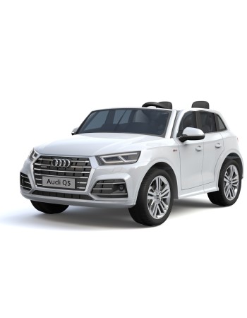 Ηλεκτροκίνητο Παιδικό Αυτοκίνητο AUDI Q5 διθέσιο License με δερμάτινο κάθισμα και ελαστικά 24V R/C Λευκό Two seats