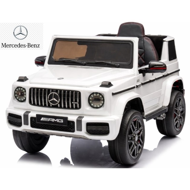 Ηλεκτρικό παιδικό αυτοκίνητο Mercedes benz G63 AMG Πρωτότυπο με MP3 12V White BJ0002-W