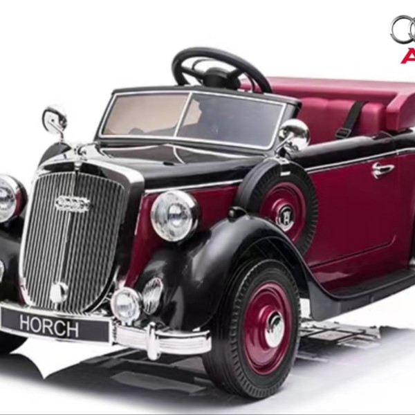 Ηλεκτροκίνητο παιδικό αυτοκίνητο Διθέσιο Vintage Licensed Audi Horch V930 24V με δερμάτινα καθίσματα και ελαστικά αυτοκινήτου σε Μαύρο κόκκινο Ηλεκτροκίνητο παιδικό αυτοκίνητο Διθέσιο Vintage Licensed Audi Horch V930 24V με δερμάτινα καθίσματα και ελαστικά αυτοκινήτου σε Μαύρο κόκκινο