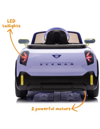 Kid Electric Car Licensed Mini concept Aceman 12v in purple color
