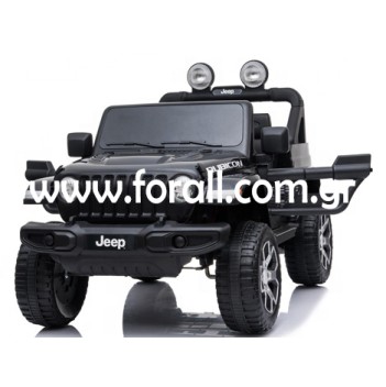 Kid Electric Car Two Seated - Jeep Licensed Wrangler Rubicon 12V in Black color Kid Electric Car Two Seated - Jeep Licensed Wrangler Rubicon 12V in Black color