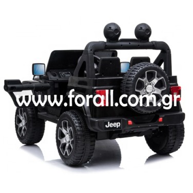 Kid Electric Car Two Seated - Jeep Licensed Wrangler Rubicon 12V in Black color Kid Electric Car Two Seated - Jeep Licensed Wrangler Rubicon 12V in Black color