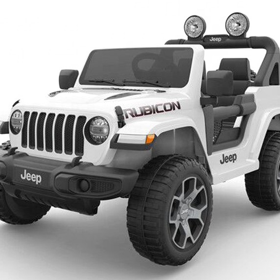 Ηλεκτροκίνητο Παιδικό Αυτοκίνητο Licensed Wrangler Rubicon Διθέσιο 12v Λευκό 