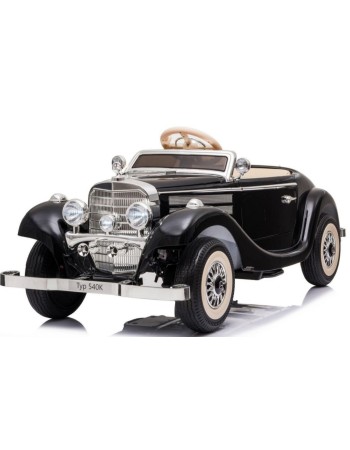 Ηλεκτροκίνητο παιδικό αυτοκίνητο Διθέσιο Vintage Licensed Mercedes Benz Typ 540K 12V σε μαύρο