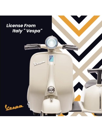Ηλεκτροκίνητη παιδική Vespa Licensed 150 VL1T 6V σε μπεζ