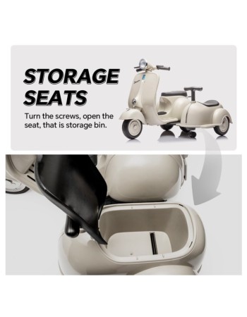 Ηλεκτροκίνητη παιδική Vespa Licensed 150 VL1T 6V σε μπεζ