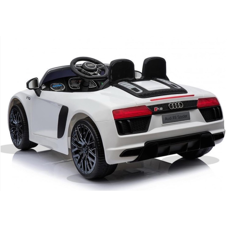 Kid Electric Car Licensed Audi R8 Spyder 12V White Color Kid Electric Car Licensed Audi R8 Spyder 12V White Color