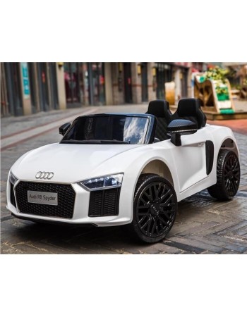 Kid Electric Car Licensed Audi R8 Spyder 12V White Color 