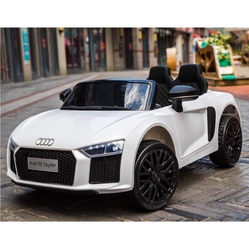 Kid Electric Car Licensed Audi R8 Spyder 12V White Color Kid Electric Car Licensed Audi R8 Spyder 12V White Color