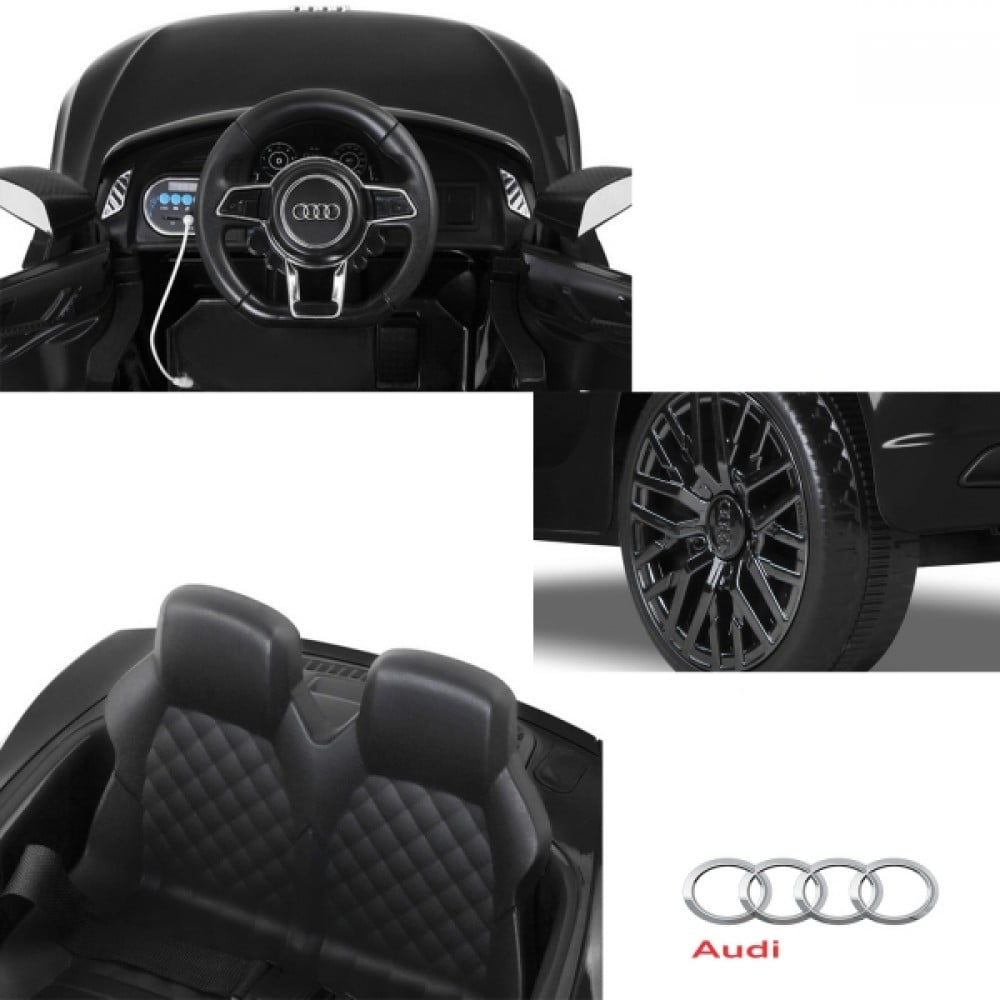 Ηλεκτροκίνητο Παιδικό Αυτοκίνητο Licensed Audi R8 Spyder 12V Μαύρο 