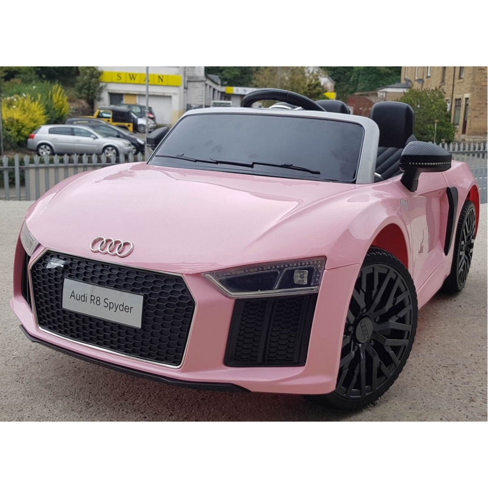 Kid Electric Car Licensed Audi R8 Spyder 12V Pink Color 