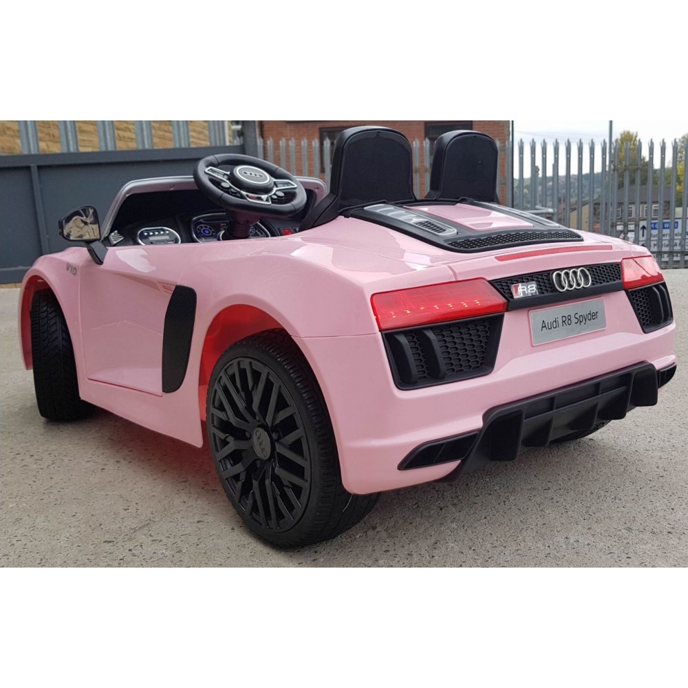 Kid Electric Car Licensed Audi R8 Spyder 12V Pink Color 