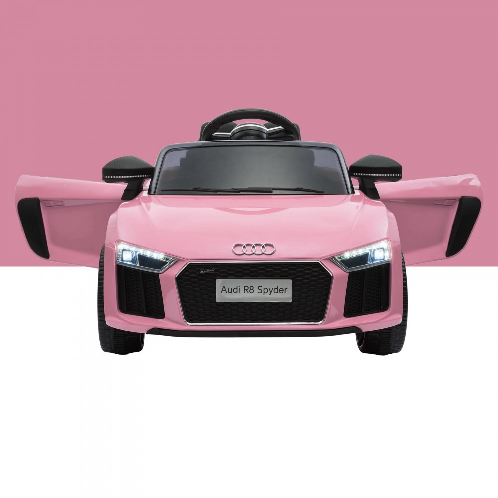 Kid Electric Car Licensed Audi R8 Spyder 12V Pink Color 