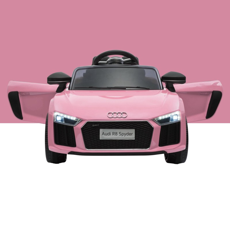Ηλεκτροκίνητο Παιδικό Αυτοκίνητο Licensed Audi R8 Spyder 12V Ροζ 