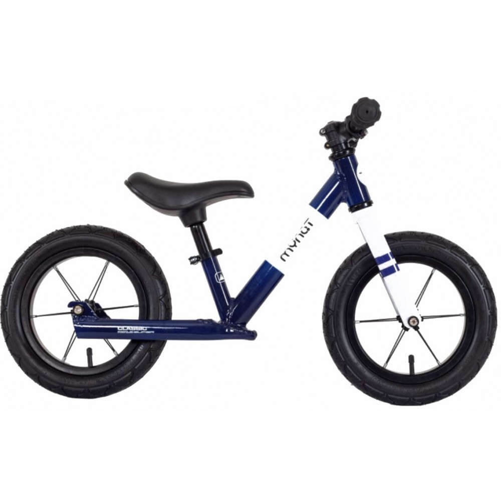 kid balance bike Mynat classic with leather seat Blue