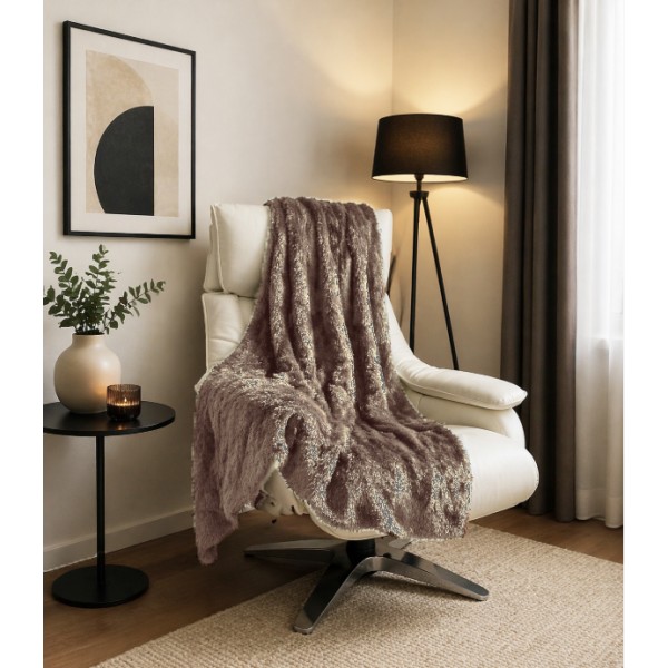 Σετ Ριχτάρια 3 τεμαχίων για διθέσιο, τριθέσιο καναπέ και πολυθρόνα σε καφέ ανοιχτό χρώμα