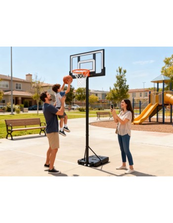 Μπασκέτα Forall  S018K με βάση  και  ρυθμιζόμενο ύψος στεφάνης από 108 έως 210 εκατοστά