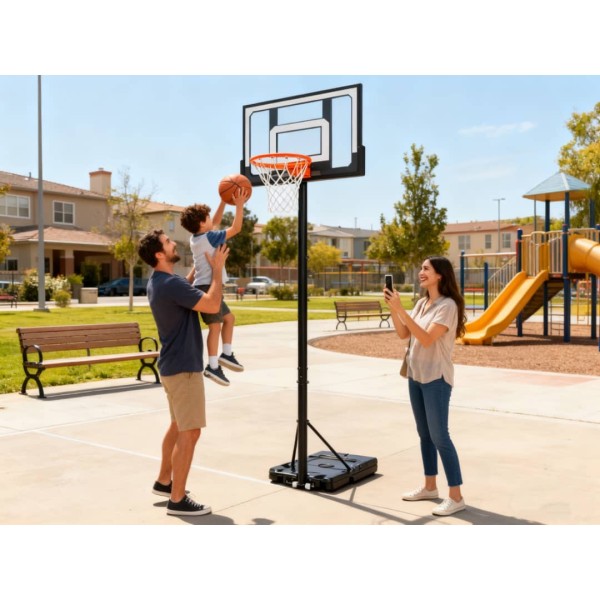 Μπασκέτα Forall  S018K με βάση  και  ρυθμιζόμενο ύψος στεφάνης από 108 έως 210 εκατοστά