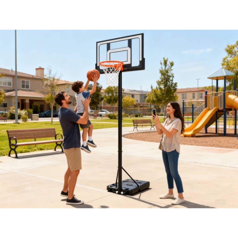 Μπασκέτα Forall  S018K με βάση  και  ρυθμιζόμενο ύψος στεφάνης από 108 έως 210 εκατοστά