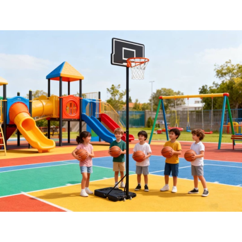 Μπασκέτα Forall  ZW003PS με βάση και ρυθμιζόμενο ύψος στεφάνης από 100 έως 305 εκατοστά