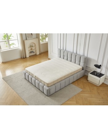 Διπλό Κρεβάτι Roma 160x200c σε γκρι χρώμα με αποθηκευτικό χώρο