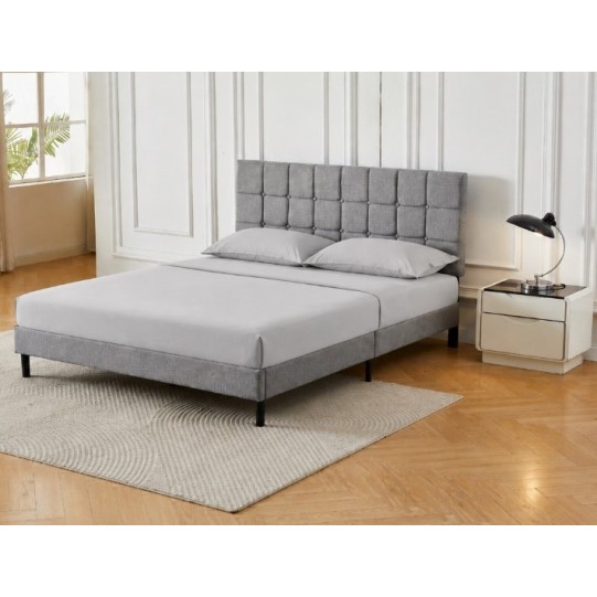 Διπλό Κρεβάτι Cecilia 160x200c σε γκρι χρώμα