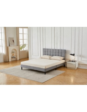 Διπλό Κρεβάτι Cecilia 160x200c σε γκρι χρώμα