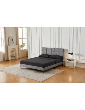 Διπλό Κρεβάτι Cecilia 160x200c σε γκρι χρώμα